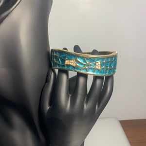Gold Tone Hinge Bangle